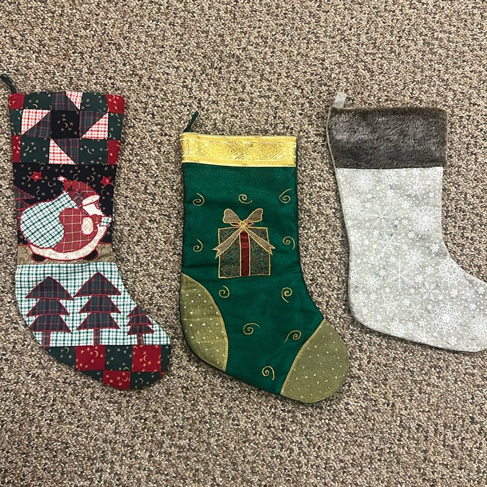 Set of 3 Christmas Stockings